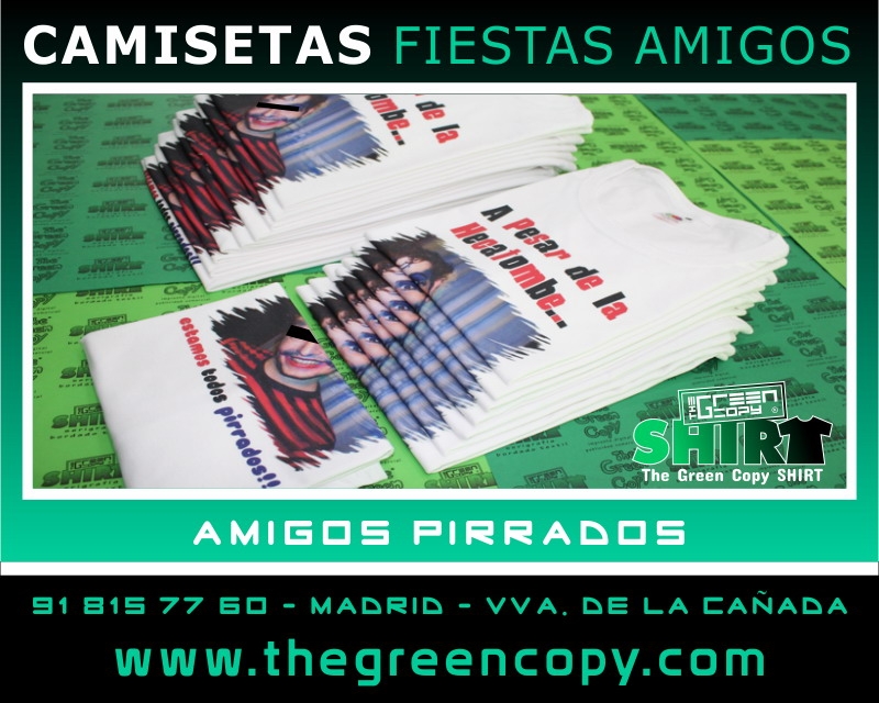 Impresin de Camisetas para Fiestas y Peas - Serigrafa Textil en Madrid - Camisetas Personalizadas