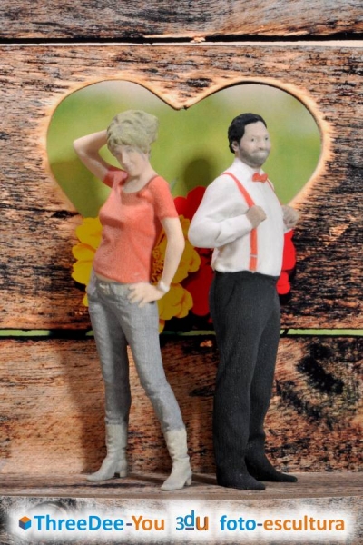 Figuras de novios para tarta de boda - Ponte En Tu Tarta - ThreeDee-You Foto-Escultura