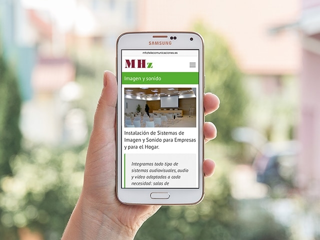 Página web responsive | http://www.mhztelecomunicaciones.es