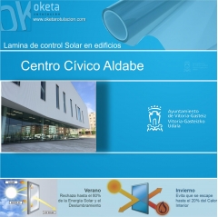 Lamina solar centro civico aldabe-vitoria  rotulos oketa