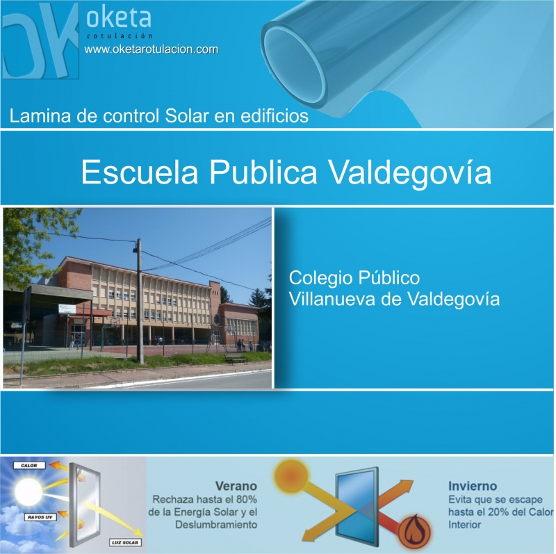 lamina solar Colegio Valdegova- Alava . Rtulos Oketa