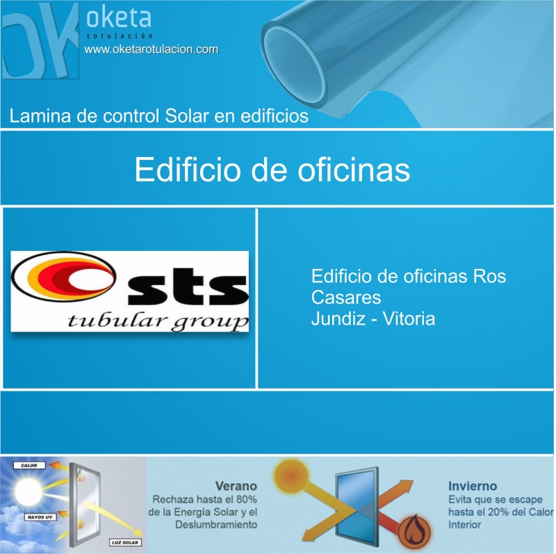 lamina solar Empresa STS- Alegría Dulantzi Alava.  Rótulos Oketa