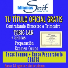 Tu titulo oficial de ingles gratis con idiomas seif