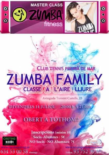 Clase especial de Zumba al aire libre Premià de Mar+ INFO: ENVIA WHATSAPP: 634530058/ 618291679 