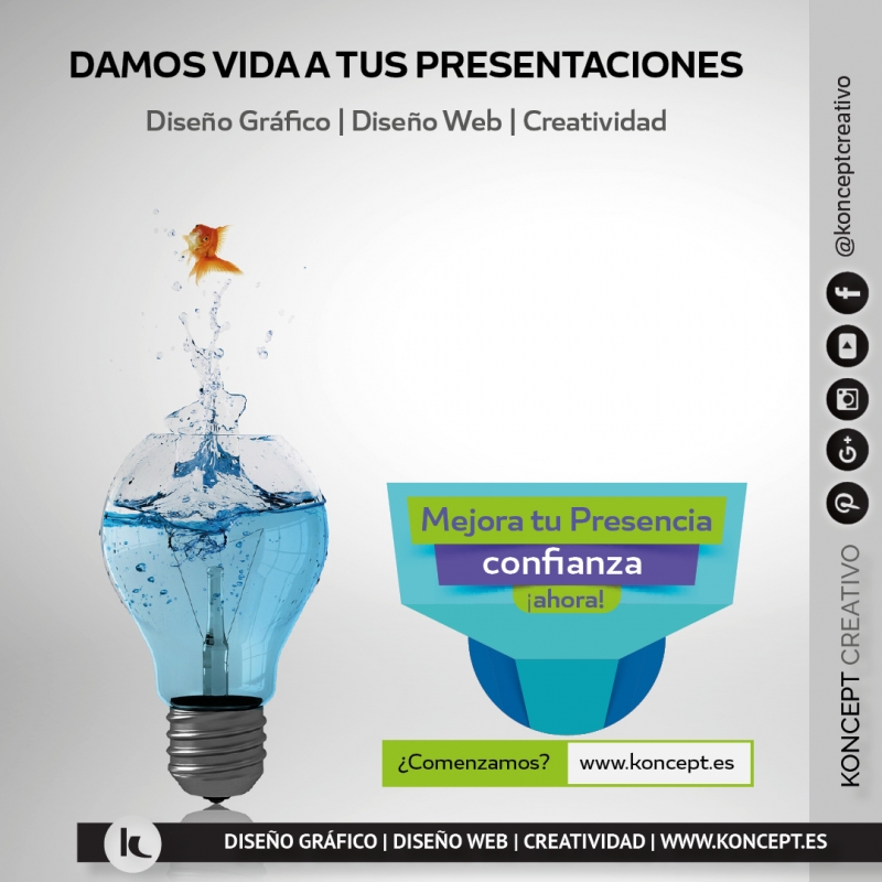 Damos vida a tus presentaciones, servicios de diseo grfico, diseo web y creatividad.