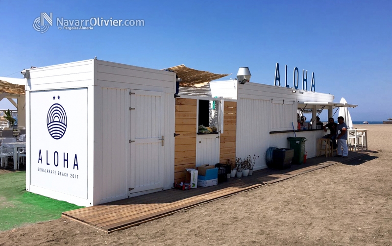 Chiringuito en madera para exterior. Aloha, Benaljarafe, Mlaga