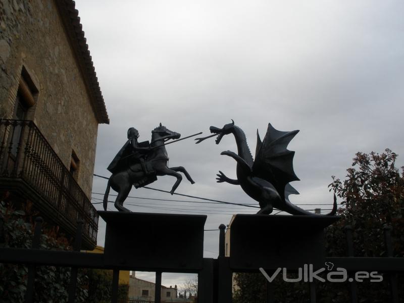 drac i sant jordi en el portal