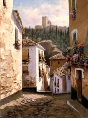 Paisaje de la alhambra de manuel cuberos
