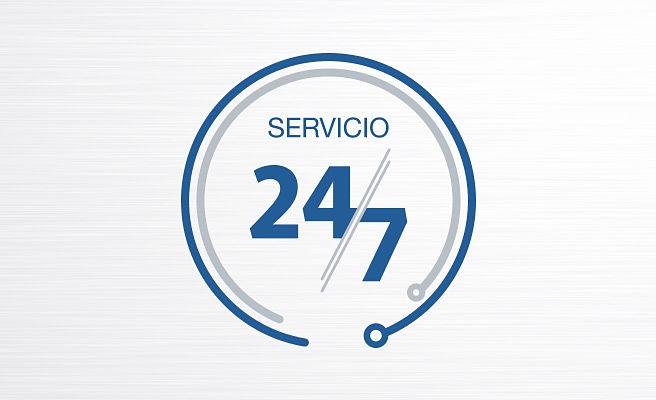 Logotipo para el servicio 24/7 de Manusa
