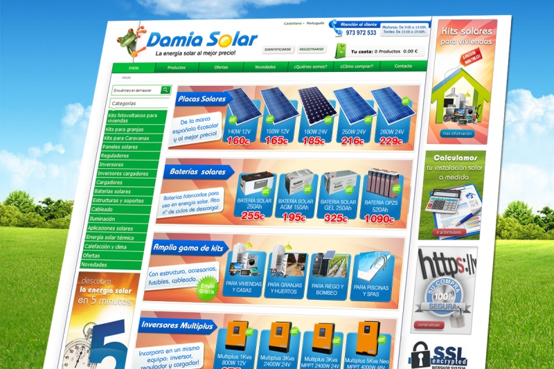 tienda online de energa solar Damia Solar