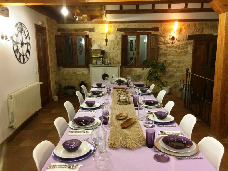 Comedor de La Casona de Castilnovo, hotel rural dirigido a pblico gay