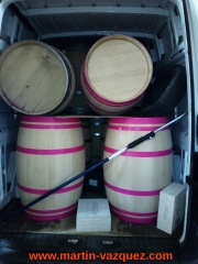 Barricas usadas; wine barrels