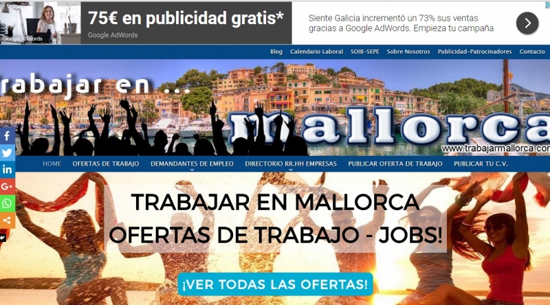 Web de empleo para la isla de Mallorca! www.trabajarmallorca.com