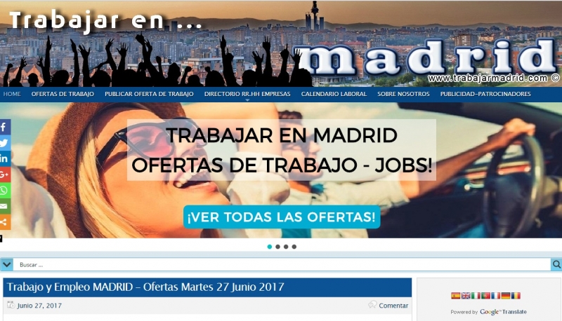 Web de empleo para Madrid! www.trabajarmadrid.com