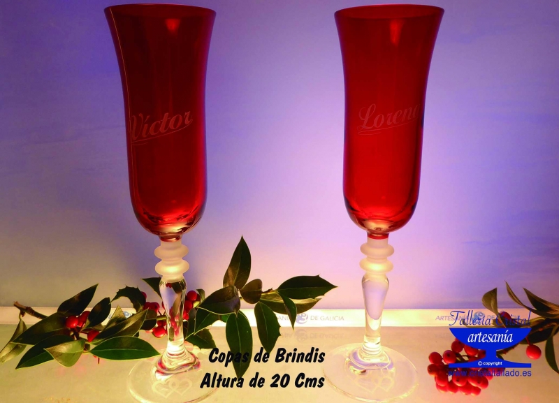 copas para brindis de bodas.