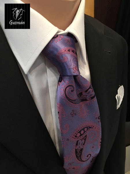 Corbata paisley 2017-morada 