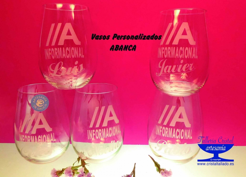 vasos grabados abanca.