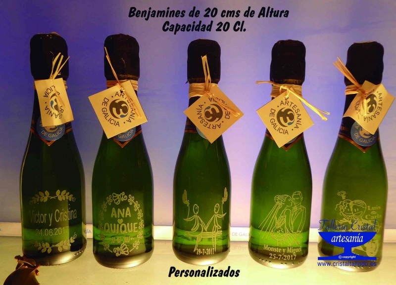 grabar botellas de champan.