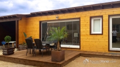 Construccion de casa de madera para vivienda de invitados en almeria,