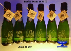 Grabar botellas de cava