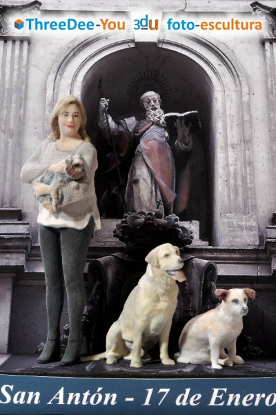 En San Antón inmortaliza tu mascota - Figuras 3d de animales - ThreeDee-You Foto-Escultura 3d-u