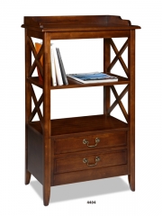 Mueble estanteria con 2 cajones y baldas en color nogal