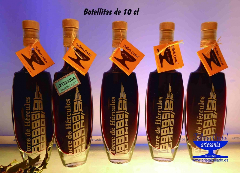 botellas grabadas.