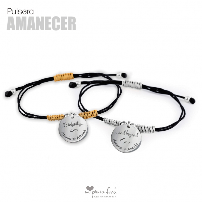 Pulsera amanecer grabado personalizado