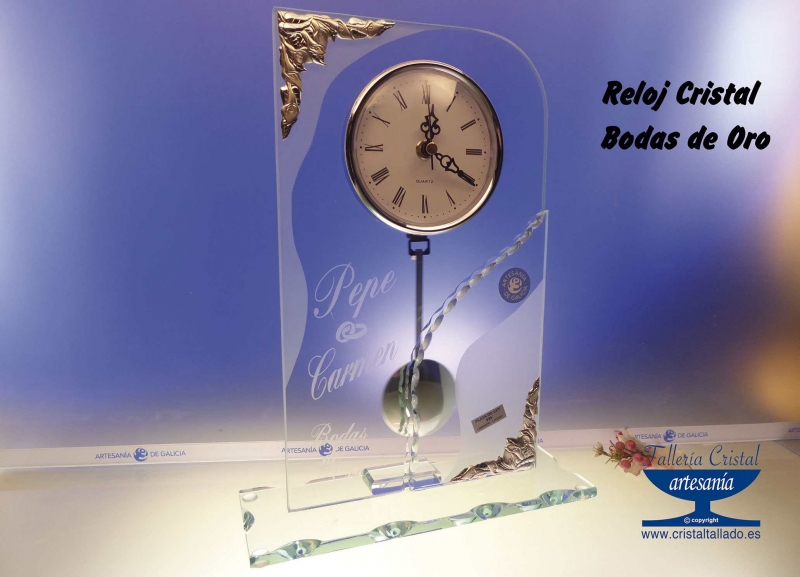 relojes de cristal para jubiliciones.