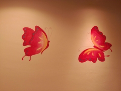 Decoracion mariposas a mano alzada habitacion nina