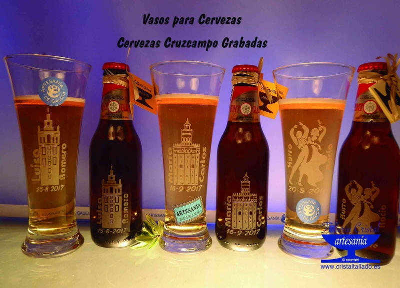 grabar cervezas cruscampo para bodas.