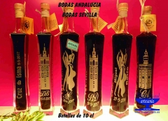 Botellitas de licor grabadas