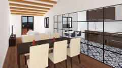Infografia de vivienda restaurada en menorca