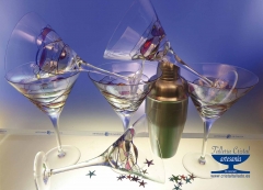 Copas de martini en colores