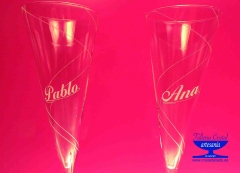 Copas de brindis para bodas