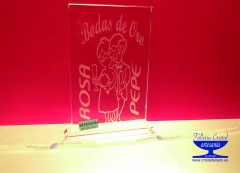 Placas de cristal grabadas