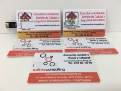 Tarjetas de memoria usb impresas a todo color 1 o 2 caras