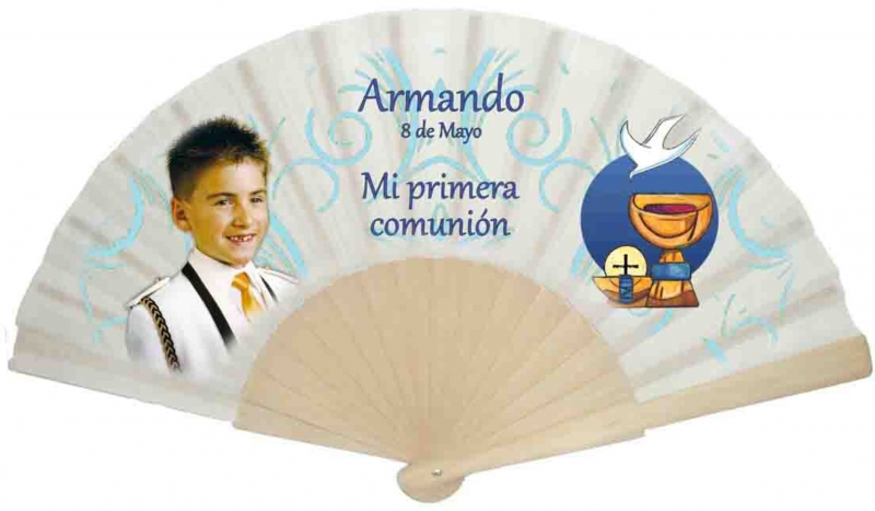 Abanicos para bodas, comunin, bautizos,eventos, etc. Impresin a color y con foto.