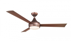 Casa bruno donaire ventilador de techo con luz, bronce cepilladopara zonas mojadas