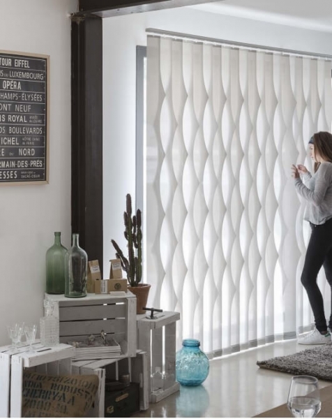 Cortinas de lamas verticales