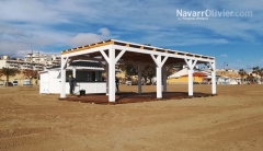 Chiringuito con pergola desmontable en mazarron murcia