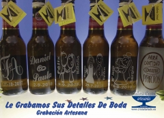 Etiquetas para botellas de cerveza.