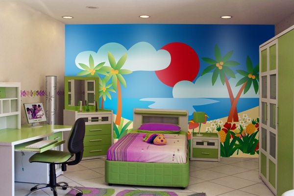 Fantásticos murales para dormitorio infantil