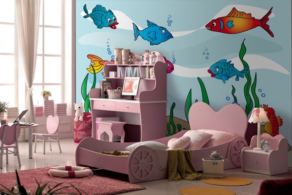 Fantásticos murales para dormitorio infantil