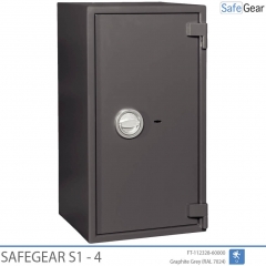 SafeGear S4 - Caja fuerte de sobreponer (85 L) - Grado S1 - Cerradura de llave o electrónica