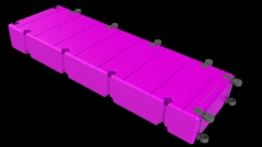 Pantaln flotante color violeta pantalanes y plataformas flotantes para uso en puertos deportivos,