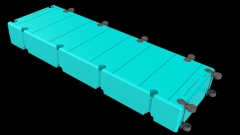 Pantaln flotante color azul pantalanes y plataformas flotantes para uso en puertos deportivos,