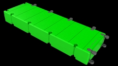 Pantalan flotante color verde  pantalanes y plataformas flotantes para uso en puertos deportivos,
