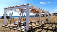 Montaje de terraza para chiringuito de playa