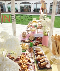 Aperitivos preparados para la llegada de los invitados